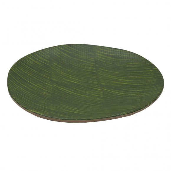 Блюдо 20,5*3 см круглое Green Banana Leaf пластик меламин , RIC - 81290137