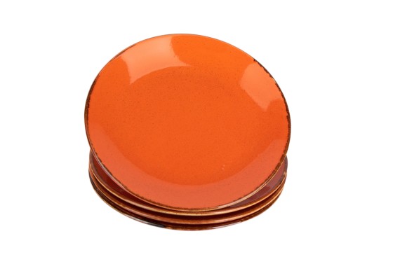 Porland Набор десертных тарелок 18 см (4 предмета), оранжевый