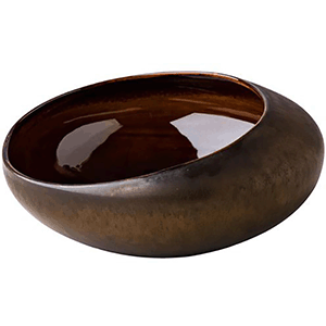 Салатник «Ро дизайн бай кевала»;керамика;1,15л;D=210,H=81мм;коричнев. COM- 03033158