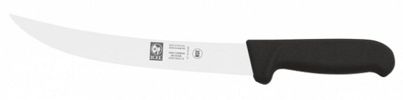 Нож обвалочный 200/335 мм. изогнутый черный SAFE Icel /1/