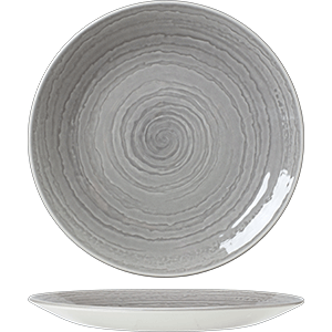 Тарелка «Скейп Грей»;фарфор;D=28,5см;серый COM- 3012789