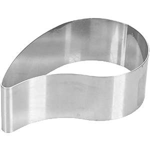 Форма кондитерская «Капля»[6шт];сталь нерж.;D=9,H=3см;металлич. COM- 9101638