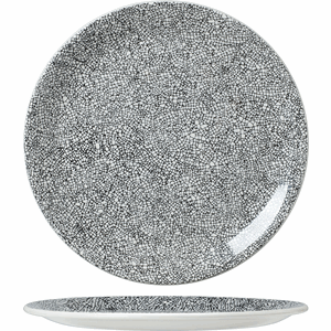 Тарелка «Инк Блэк» мелкая;фарфор;D=30см;белый,черный COM- 3013128