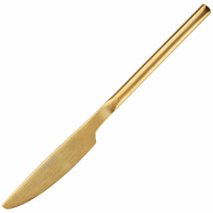 Нож столовый «Саппоро бэйсик»;сталь нерж.;,L=22см;золотой,матовый COM- 3112878