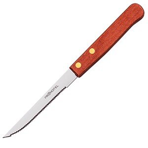 Нож для стейка «Проотель»;сталь нерж.,дерево;,L=20/10см;металлич.,коричнев. COM- 3112157