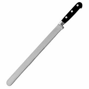 Нож кондитерский;сталь нерж.,абс-пластик;,L=423/300,B=28мм;черный,металлич. COM- 4070520