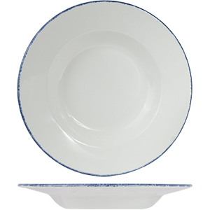 Тарелка для пасты «Блю Дэппл»;фарфор;300мл;D=27см;белый,синий COM- 3012186
