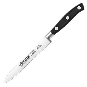 Нож для томатов «Ривьера»;сталь нерж.,полиоксиметилен;,L=230/130,B=18мм;металлич.,черный COM- 4072725
