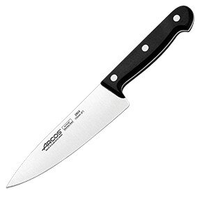 Нож поварской «Универсал»;сталь нерж.,полиоксиметилен;,L=270/155,B=39мм;черный,металлич. COM- 04072405