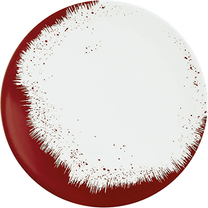Тарелка мелкая «Холи Фё»;фарфор;D=16см;красный,белый COM- 03013457