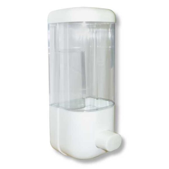 Дозатор для жидкого мыла 0,5 л. белый пластик. /1/24/, MAG - 22423