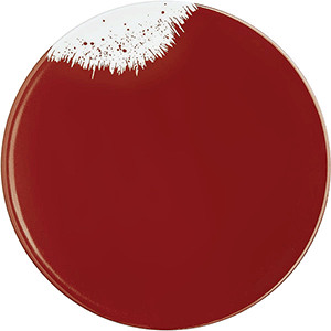 Тарелка мелкая «Холи Фё»;фарфор;D=21,5см;красный,белый COM- 03013458