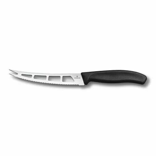 Нож Victorinox для мягких сыров 13 см, волнистое лезвие с отверстием, RIC - 70001202