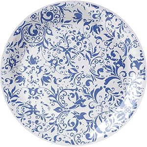 Тарелка пирожковая «Инк»;фарфор;D=15,H=2см;белый,синий COM- 03013693