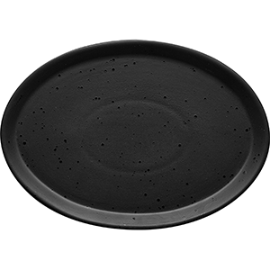 Тарелка «Оникс» овальная;керамика;,H=20,L=315,B=220мм;черный COM- 3013324