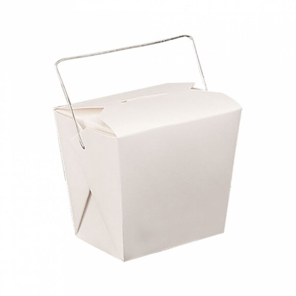 Коробка для лапши с ручками 480 мл белая, 7*5,5 см, 50 шт/уп, картон, Garcia de Pou, RIC - 81211510