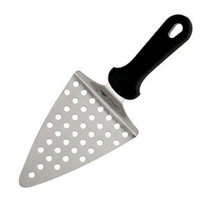 Лопатка кухонная перфор.;сталь нерж.;,L=31,B=12см;металлич.,черный COM- 4110885