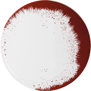 Тарелка мелкая «Холи Фё»;фарфор;D=28,5см;красный,белый COM- 03013460