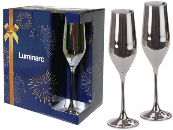 Набор 6-ти бокалов для шампанского 160мл "Сияющий графит", Селест, MRP - P1564