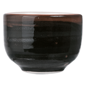 Стопка для саке «Кото»;фарфор;50мл;D=50,H=35мм;черный,коричнев. COM- 1081308