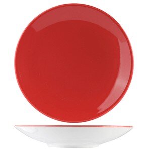 Салатник «Фиренза ред»;фарфор;0,915л;D=255,H=60мм;красный,белый COM- 3030937