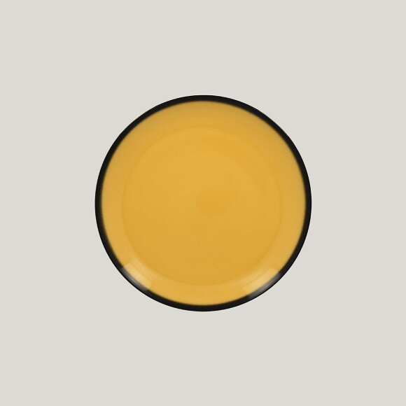 Тарелка круглая RAK Porcelain LEA Yellow 24 см (желтый цвет), RIC - 81223399
