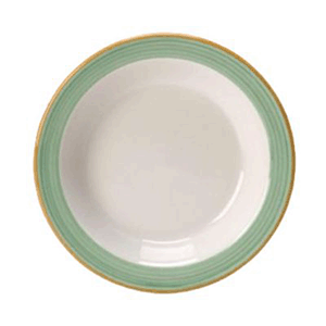 Тарелочка для масла «Рио Грин»;фарфор;D=11,H=2см;белый,зелен. COM- 3170830