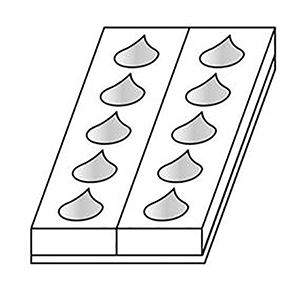 Форма для выпечки «Капля»;полистирол COM- 4149261
