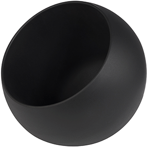 Емкость фуршетная «Мун» с откидной крышкой;пластик;0,8л;D=19,H=17,5см;черный COM- 4081362