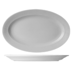Блюдо сервировочное «Граффити»;фарфор;,H=35,L=410,B=270мм;белый COM- 3020601