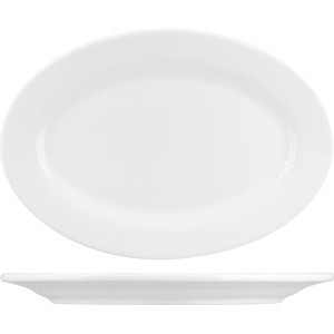 Блюдо «Кунстверк» овальное;фарфор;,H=22,L=310,B=217мм;белый COM- 3022312