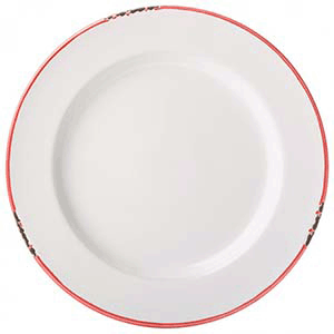 Тарелка «Эйвбери ред» мелкая;керамика;D=26см;белый,красный COM- 3012349