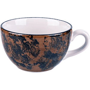 Чашка чайная «Аида»;фарфор;280мл;коричнев. COM- 3141525
