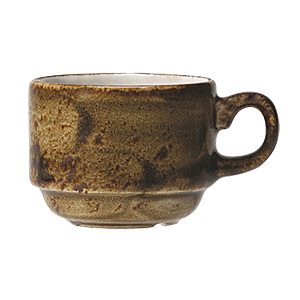 Чашка чайная «Крафт Браун»;фарфор;200мл;D=8,H=6см;коричнев.,бежев. COM- 3140680