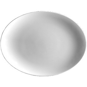 Блюдо «Эволюшнс Уайт» овальное;стекло;,L=33,B=25см;белый COM- 3022895