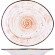 Тарелка  мелкая «Пастораль»;фарфор;,H=20,L=175,B=155мм;оранжев. COM- 03010646