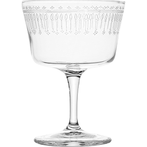 шампанское-блюдце bormioli rocco «новеченто арт деко»;стекло;220мл;d=90,h=124мм;прозр., qg1.22114art deco