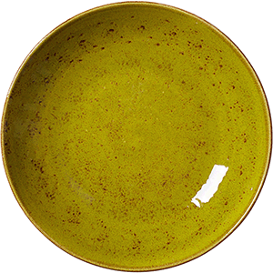 Салатник «Крафт Эппл»;фарфор;1л;D=255,H=35мм;желто-зел. COM- 3034206