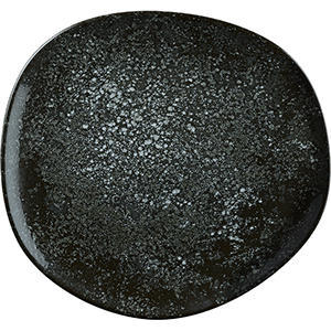 Тарелка ассиметричная «Космос»;фарфор;,L=29см;черный COM- 03013981
