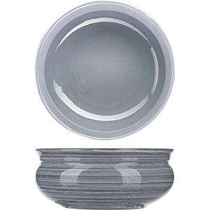 Тарелка глубокая «Пинки»;керамика;0,5л;D=14,H=6см;серый COM- 3010491