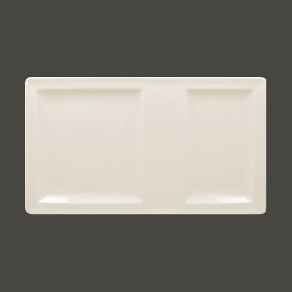 Тарелка прямоугольная 2-секционная RAK Porcelain Classic Gourmet 37*21 см, RIC - 81220683