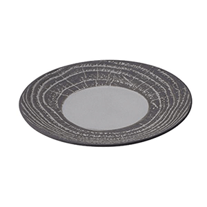 Тарелка «Арборесценс» десертная;керамика;D=215,H=25мм;серый,черный COM- 3012320