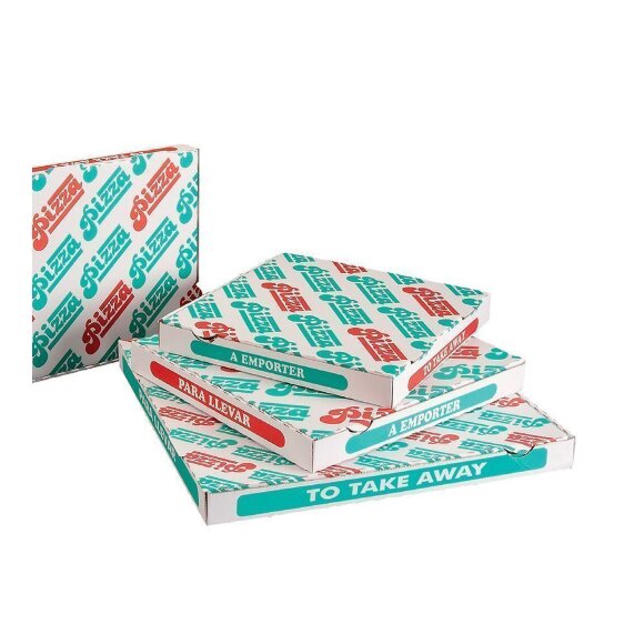 Коробка для пиццы белая, 33*33*3,5 см, гофрированный картон, 100 шт/уп, Garcia de Pou, RIC - 81210723