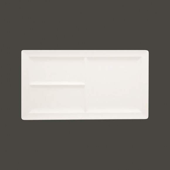 Тарелка прямоугольная 3-секционная RAK Porcelain Classic Gourmet 39*21 см, RIC - 81220682