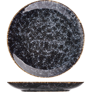 Тарелка «Стоун»;фарфор;D=203,H=25мм;сине-серый COM- 3010672