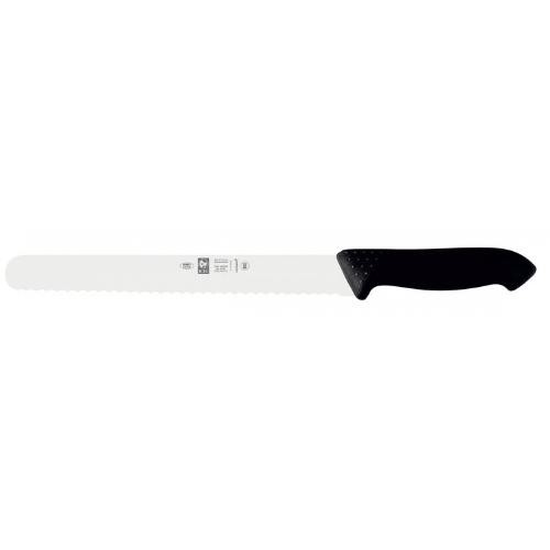 Нож для нарезки 250/395 мм. черный c волн. кромкой HoReCa Icel /1/6/