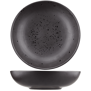 Тарелка глубокая «Оникс»;керамика;D=24,H=6см;черный COM- 3013050