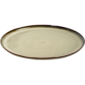 Тарелка;керамика;D=260,H=11мм;бежев.,коричнев. COM- 3012643