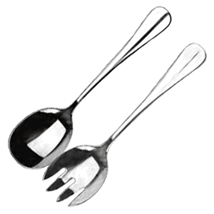 Ложка+вилка для салата «Багет»;сталь нерж.;,L=200/65,B=3мм;металлич. COM- 4110332