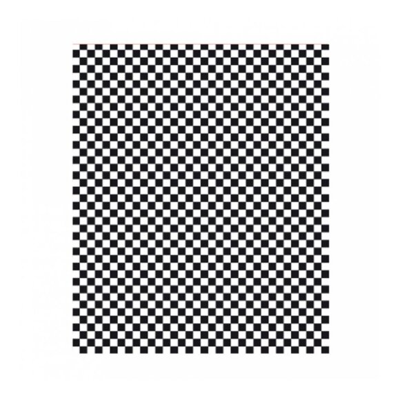 Упаковочная бумага "Чёрно-белая клетка", 28*34 см, 1000 шт/уп, жиростойкий пергамент, Ga, RIC - 81210922